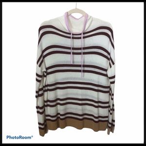 LOU& GREY  Stripped Knit Louge Long Sleeve Top